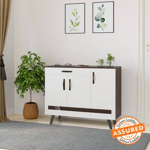 Shoe Rack Design Kaspen Shoe Rack in Wenge & White Finish