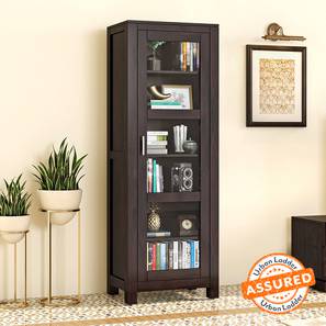Closed Storage Bookshelves Design Murano Solid Wood Bookshelf/Display Unit (Mahogany Finish)