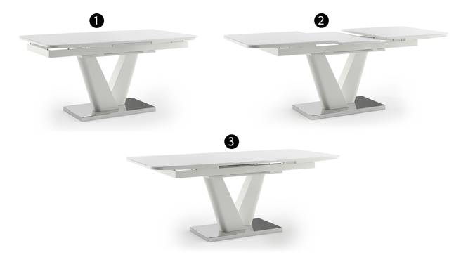 Caribu 4 to 6 Extendable - Ingrid (Fabric) 6 Seater Dining Table Set (Dark Grey) by Urban Ladder - Banner 1 Design 1 - 854827