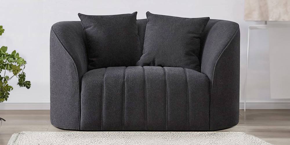 Baiwang Fabric Sofa (Black) by Urban Ladder - - 