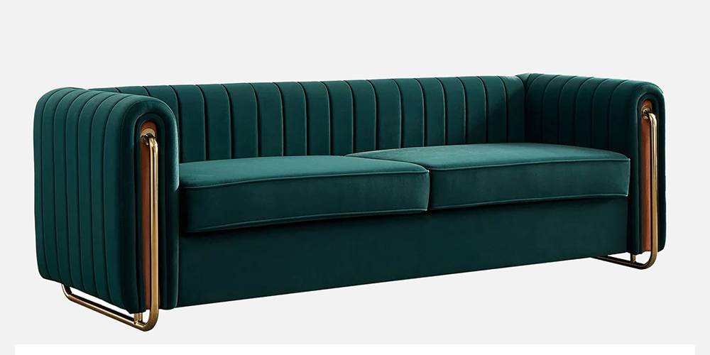 Belfast Fabric Sofa (Teal Blue) Urban Ladder