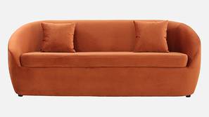 Davis Fabric Sofa (Orange)