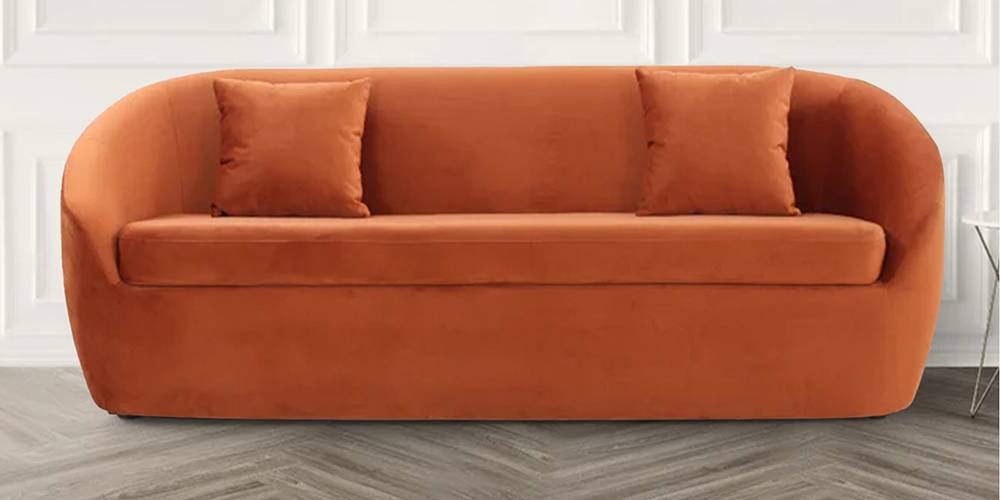 Davis Fabric Sofa (Orange) by Urban Ladder - - 
