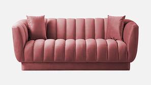 Exalt Fabric Sofa (Pink)