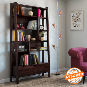 Furniture Stores In Ooty Design Alberto Solid Wood Bookshelf in Mahogany Finish