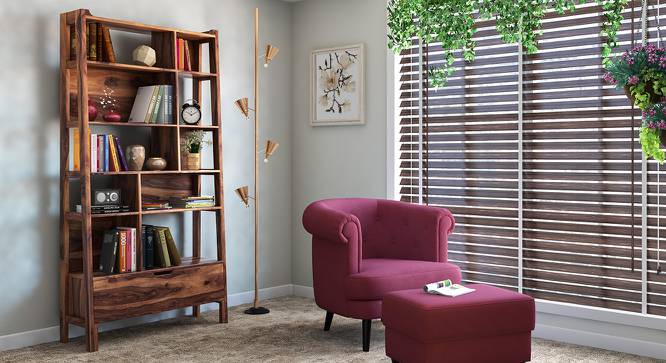 Alberto Solid Wood Bookshelf Display Unit Urban Ladder