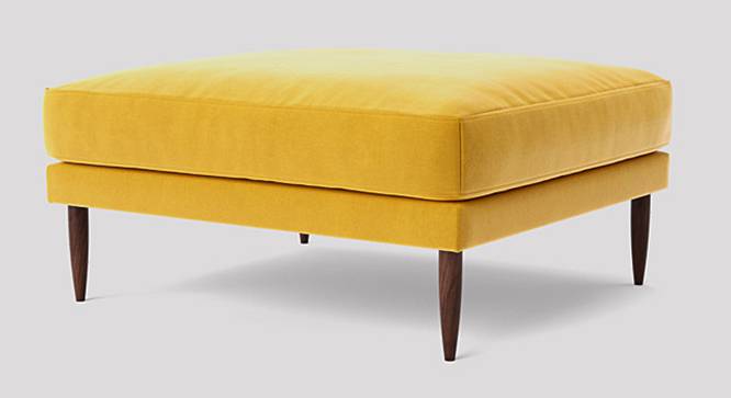 Kalmar  Ottoman Color in Dark Grey (Yellow) by Urban Ladder - Front View Design 1 - 856029