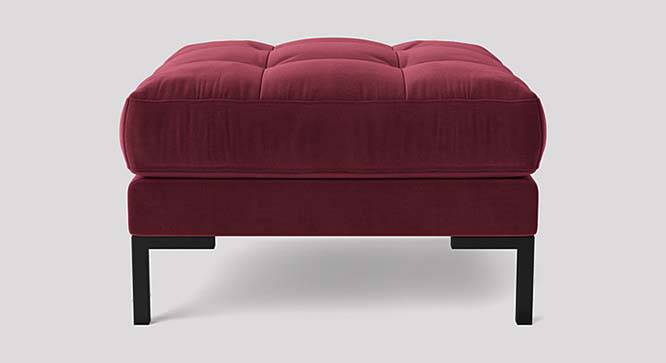 Lano Ottoman Color in Dark Grey (Maroon) by Urban Ladder - Front View Design 1 - 856039
