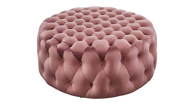 Kolden Ottoman Color in Maroon (Pink) by Urban Ladder - Front View Design 1 - 856082
