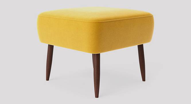 Billie Ottoman Color in Black (Yellow) by Urban Ladder - Front View Design 1 - 856108