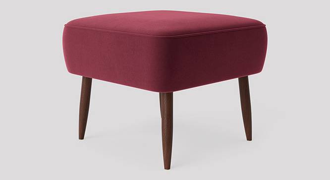 Billie Ottoman Color in Black (Maroon) by Urban Ladder - Front View Design 1 - 856110