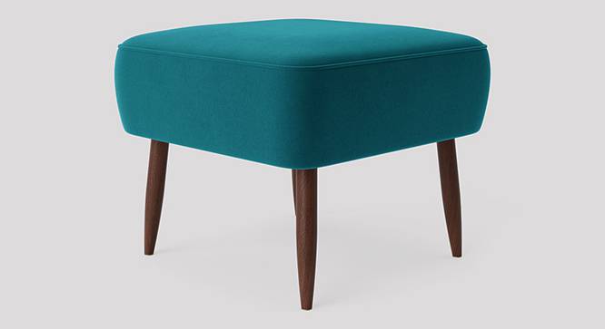 Billie Ottoman Color in Black (Teal Blue) by Urban Ladder - Front View Design 1 - 856117