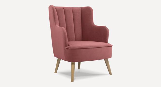 Lerrot Accent chair Velvet in Beige Color (Pink) by Urban Ladder - Front View Design 1 - 856122