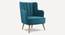 Lerrot Accent chair Velvet in Beige Color (Teal Blue) by Urban Ladder - Front View Design 1 - 856125