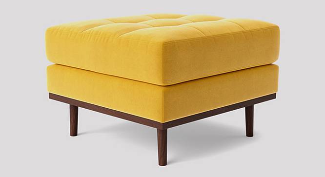 Berlo Ottoman Color in Dark Grey (Yellow) by Urban Ladder - Front View Design 1 - 856126
