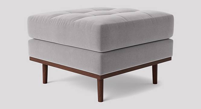 Berlo Ottoman Color in Dark Grey (Grey) by Urban Ladder - Front View Design 1 - 856130