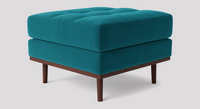 Berlo Ottoman Color in Dark Grey (Teal Blue) by Urban Ladder - Front View Design 1 - 856137