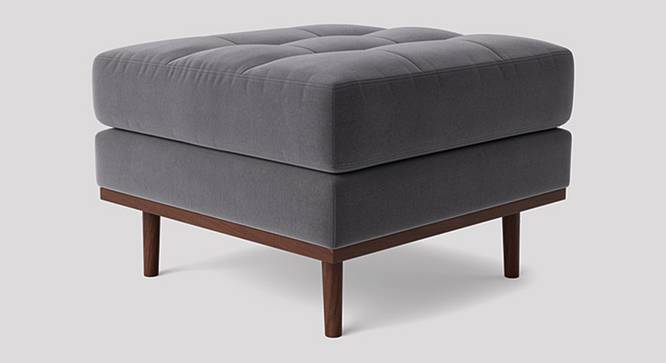 Berlo Ottoman Color in Dark Grey (Dark Grey) by Urban Ladder - Front View Design 1 - 856140