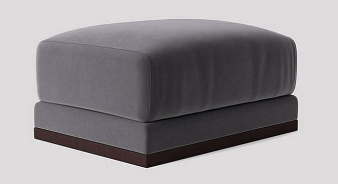 Alesun Ottoman Color in Black (Dark Grey) by Urban Ladder - Front View Design 1 - 856157