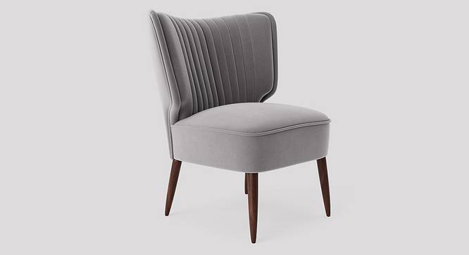 Duke Accent chair Velvet in Grey Color (Grey) by Urban Ladder - Front View Design 1 - 856178
