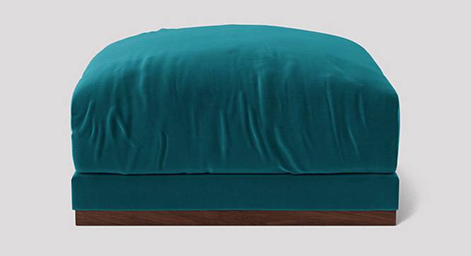 Denvar Ottoman Color in T Blue (Teal Blue) by Urban Ladder - Design 1 Side View - 856194