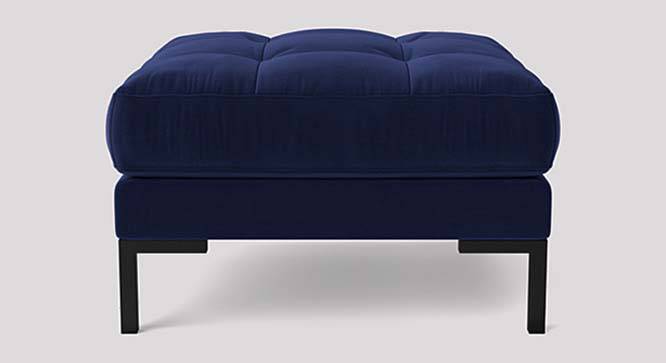 Lano Ottoman Color in Dark Grey (Navy Blue) by Urban Ladder - Design 1 Side View - 856195