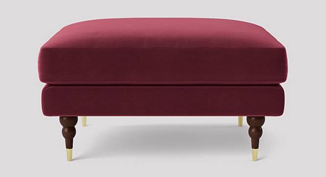 Charlbury Ottoman Color in T Blue (Maroon) by Urban Ladder - Design 1 Side View - 856201