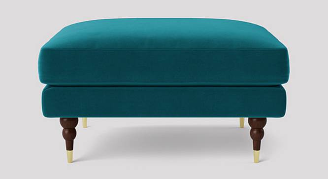 Charlbury Ottoman Color in T Blue (Teal Blue) by Urban Ladder - Design 1 Side View - 856214