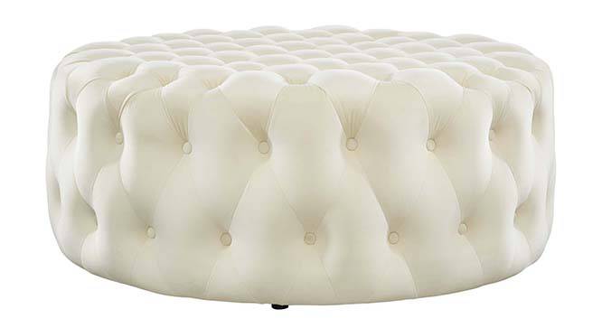 Kolden Ottoman Color in Maroon (Cream) by Urban Ladder - Design 1 Side View - 856255