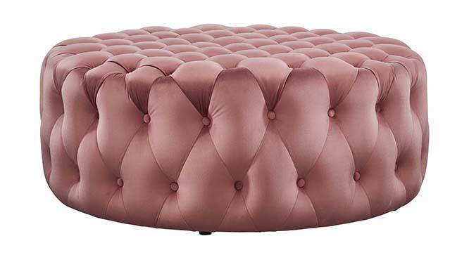Kolden Ottoman Color in Maroon (Pink) by Urban Ladder - Design 1 Side View - 856262
