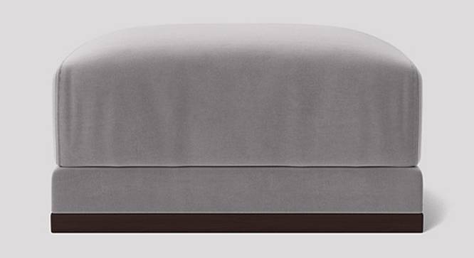 Alesun Ottoman Color in Black (Grey) by Urban Ladder - Design 1 Side View - 856271