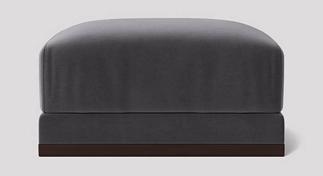 Alesun Ottoman Color in Black (Dark Grey) by Urban Ladder - Design 1 Side View - 856282