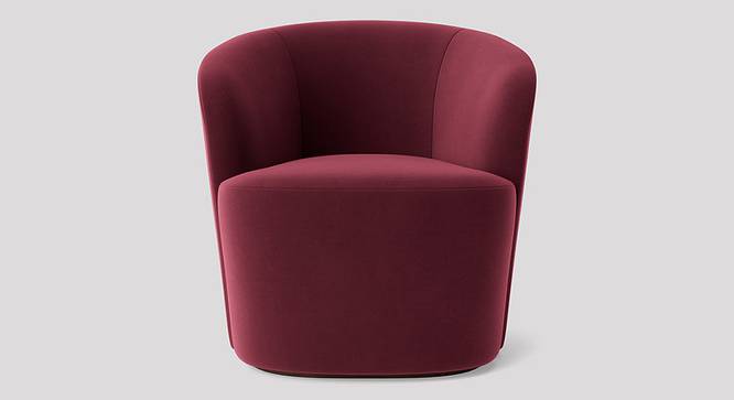 Aron Accent chair Velvet in Cream Color (Maroon) by Urban Ladder - Design 1 Side View - 856295