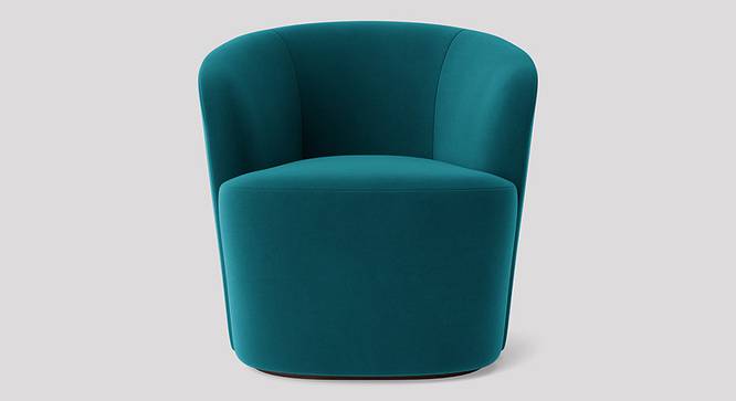 Aron Accent chair Velvet in Cream Color (Teal Blue) by Urban Ladder - Design 1 Side View - 856298