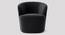 Aron Accent chair Velvet in Cream Color (Black) by Urban Ladder - Design 1 Side View - 856300