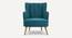 Lerrot Accent chair Velvet in Beige Color (Teal Blue) by Urban Ladder - Design 1 Side View - 856305