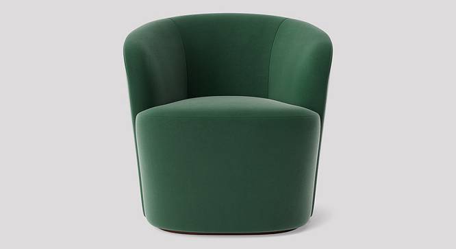 Aron Accent chair Velvet in Cream Color (Green) by Urban Ladder - Design 1 Side View - 856309