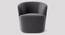 Aron Accent chair Velvet in Cream Color (Dark Grey) by Urban Ladder - Design 1 Side View - 856313