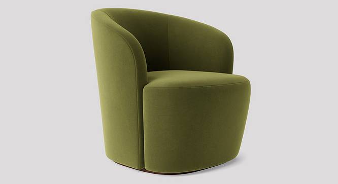 Aron Accent chair Velvet in Cream Color (Mint Green) by Urban Ladder - Front View Design 1 - 856355