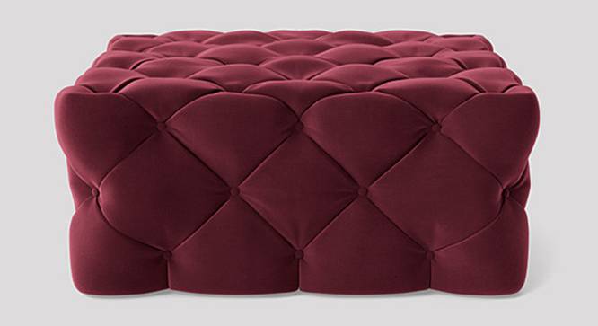 Winston Ottoman Color in T Blue (Maroon) by Urban Ladder - Design 1 Side View - 856405