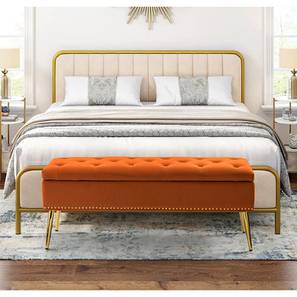 home lifestylez Kajana 2 Seater Ottoman with Storage Color in Orange-picture-15