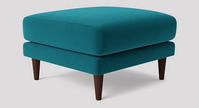 Turin Ottoman Color in Black (Teal Blue) by Urban Ladder - Front View Design 1 - 856511