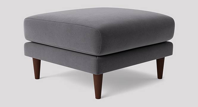 Turin Ottoman Color in Black (Dark Grey) by Urban Ladder - Front View Design 1 - 856514