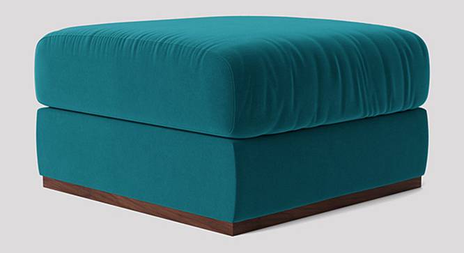 Royse Ottoman Color in T Blue (Teal Blue) by Urban Ladder - Front View Design 1 - 856540