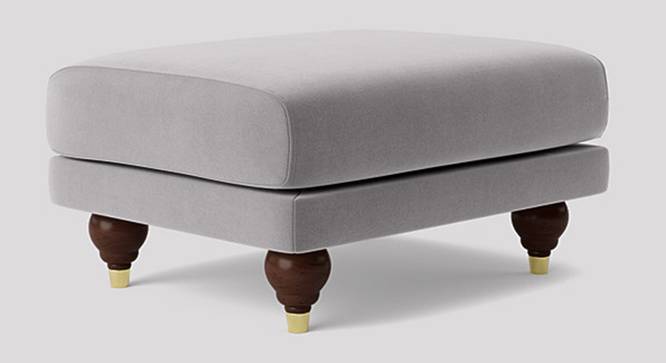 Weterlo Ottoman Color in Dark Grey (Grey) by Urban Ladder - Front View Design 1 - 856546