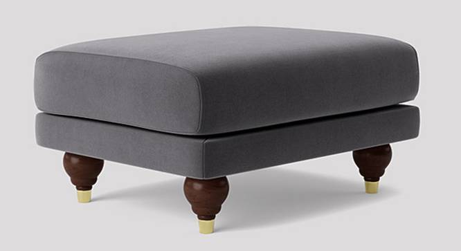 Weterlo Ottoman Color in Dark Grey (Dark Grey) by Urban Ladder - Front View Design 1 - 856552