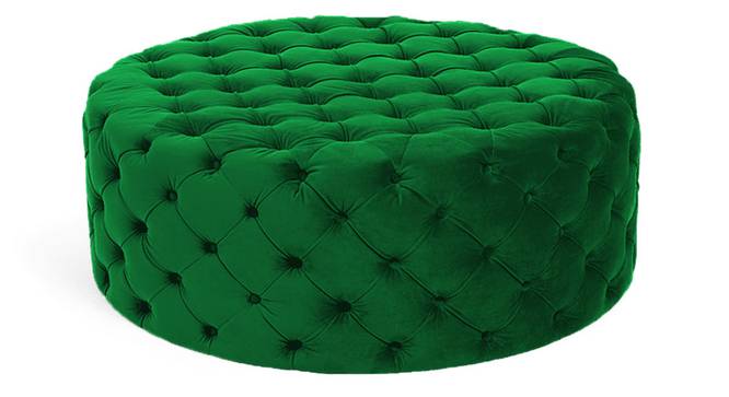 Telico Ottoman Color in Black (Green) by Urban Ladder - Front View Design 1 - 856558