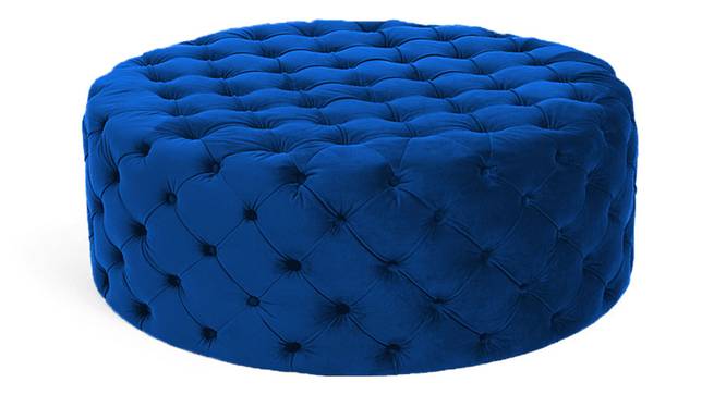 Telico Ottoman Color in Black (Navy Blue) by Urban Ladder - Front View Design 1 - 856559