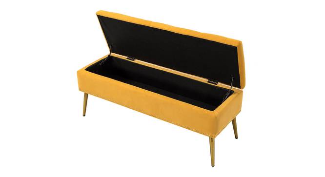 Kajana 2 Seater Ottoman with Storage Color in Orange (Yellow) by Urban Ladder - Design 1 Side View - 856562