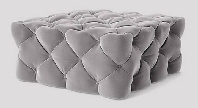 Winston Ottoman Color in T Blue (Grey) by Urban Ladder - Front View Design 1 - 856563